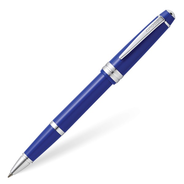 Cross Bailey Light Polished Resin Refillable Gel Ink Rollerball Pen, Medium Rollerball, Includes Premium Gift Box - Blue