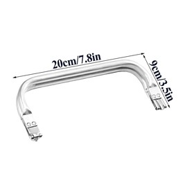 4 PCS Aluminum Purse Frame Clutch Bag Clasp U-Shaped Metal Bag Frame Square-Shaped Assembled Bag Clutch Frames Tubular Hardware Replacements for DIY Bag Making Sewing Craft