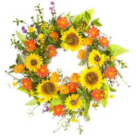 Melrose International 70116 Sunflower Wreath