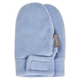 Sterntaler Mitten without thumb, lined with microfleece, with fastener, unisex accessories for babies and toddlers, warm and comfortable, velvet blue, size 0