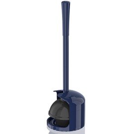 Toilet Plunger with Holder, Plunger with Holder for 5.3-inch Toilet Drain, Plungers for Bathroom with Holder, Toilet Plunger Heavy Duty (1, Blue)