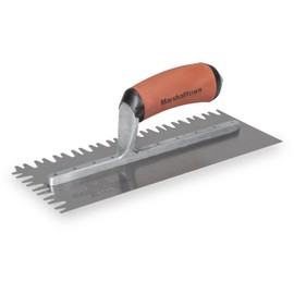 MARSHALLTOWN Sawtooth Notched Trowel, 11 x 4 1/2 Inch Steel Flooring and Tiling Trowel, Made in the USA, SAW11SD