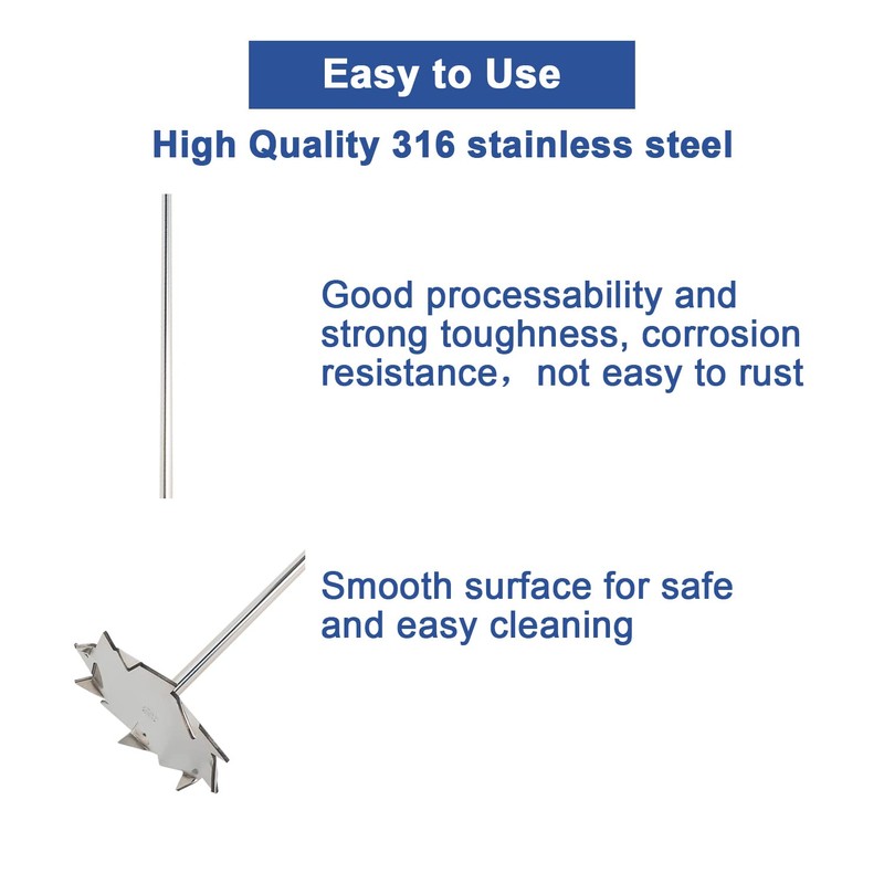 ONiLAB 18204528 316L Stainless Steel Grand Dissolving Stirrer,100mm Stirrer Diameter,