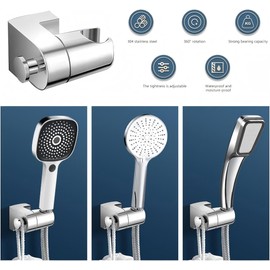 Handheld Shower Head Holder, Adjustable Shower Head Holder Wall Mount Shower Head Bracket Bidet Sprayer Holder for Bathroom