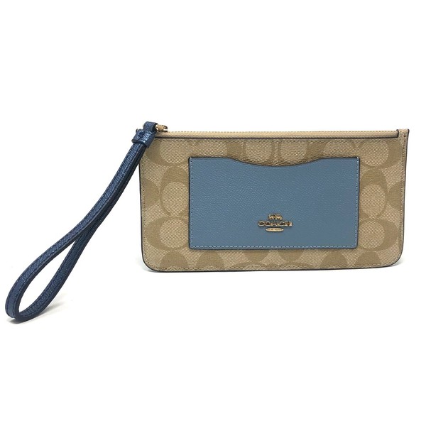 Coach Women's Zip Top Wallet in Colorblock Signature Canvas -