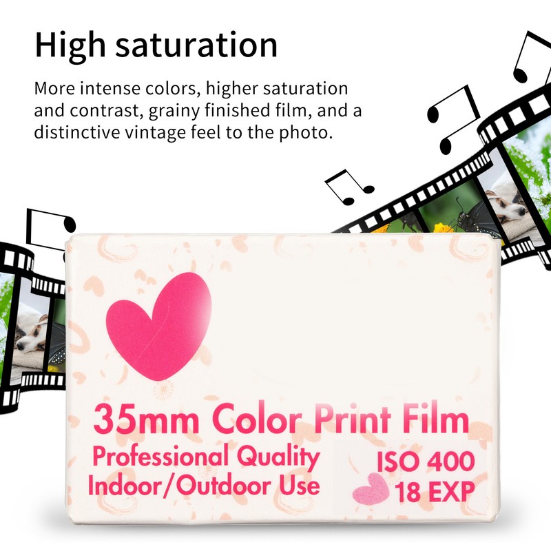 35mm Color Film ISO 400 Wide Exposure Latitude Medium Contrast