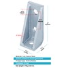 OTTFF 4 Pack 3 Hole 90 Degree Gusseted Fitting for