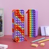 Waterproof Rainbow Push Bubble Stationery Box Silicone Decompression Toy Rectangle