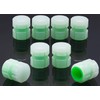 MEAJOO 8PCS Plastic Fluorescent Tire Valve Stem Caps, Luminous Car Wheel Valve Cover, Universal Stem Covers/Dust Caps for Cars, Trucks, Bikes, Motorcycles, Bicycles(Green)