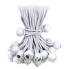 50PCS White Ball Bungee Cords, 6 Inch Heavy Duty Outdoor