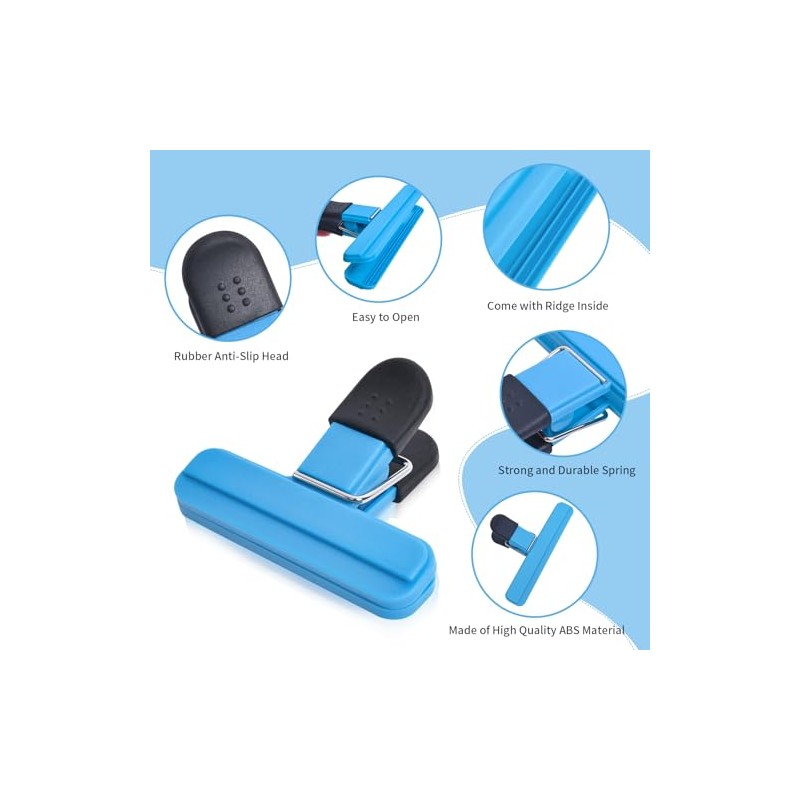 UNIYO - Paquete de 9 clips grandes para bolsas de