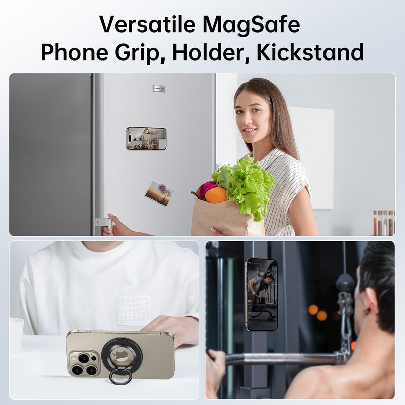 SYNCWIRE Upgraded Magnetic Phone Ring Holder for MagSafe, Magnetic Cell