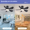 Kviflon 32 Inch Modern Ceiling Fans with Lights, Small Flush