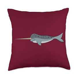 Kaisi Drawing,snooze,snooze,dream Sleep,dream Pajamas, Snooze Light Child, Narwhal, Sleep Throw Pillow, 18x18, Multicolor