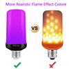 Bitrue LED Flame Bulbs, 4 Modes Purple Flame Effect Light