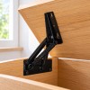 2-Pack 80° Spring-Assisted Lift-Up Hinges for Cabinet Doors & Furniture