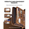 Carpetene Genuine Leather Portfolio, Professional Padfolio Binder Organizer with Zipper,