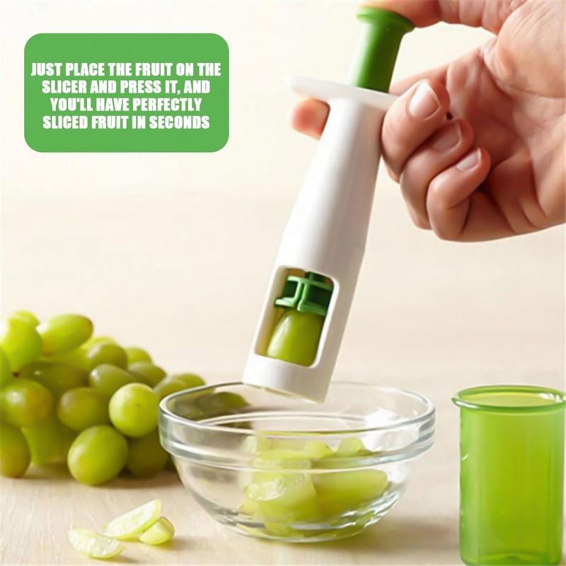 SLEEKEE 1 Piece Fruit Cutter, Grape Cutter, Fruit Cup Cutter,