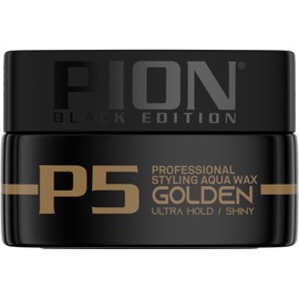 Pion Black Edition P5 Golden Professional Hair Styling Wax 175 ml - Professional Hair Styling Wax for Ultra Hold and Shiny Look