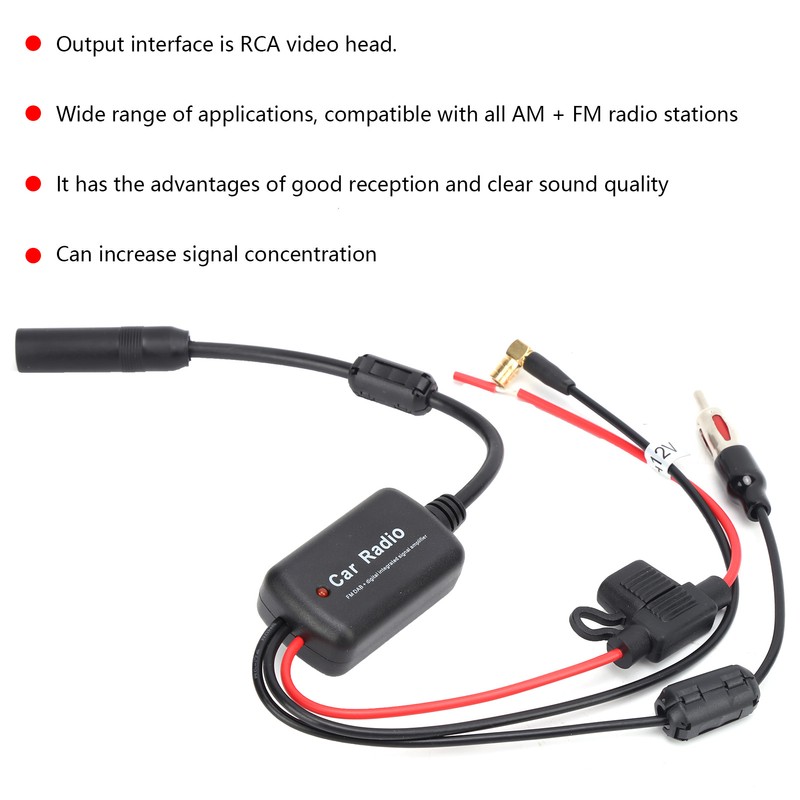 DAB Signal Amplifier Car Stereo Antenna FM/AM Radio AMP DC