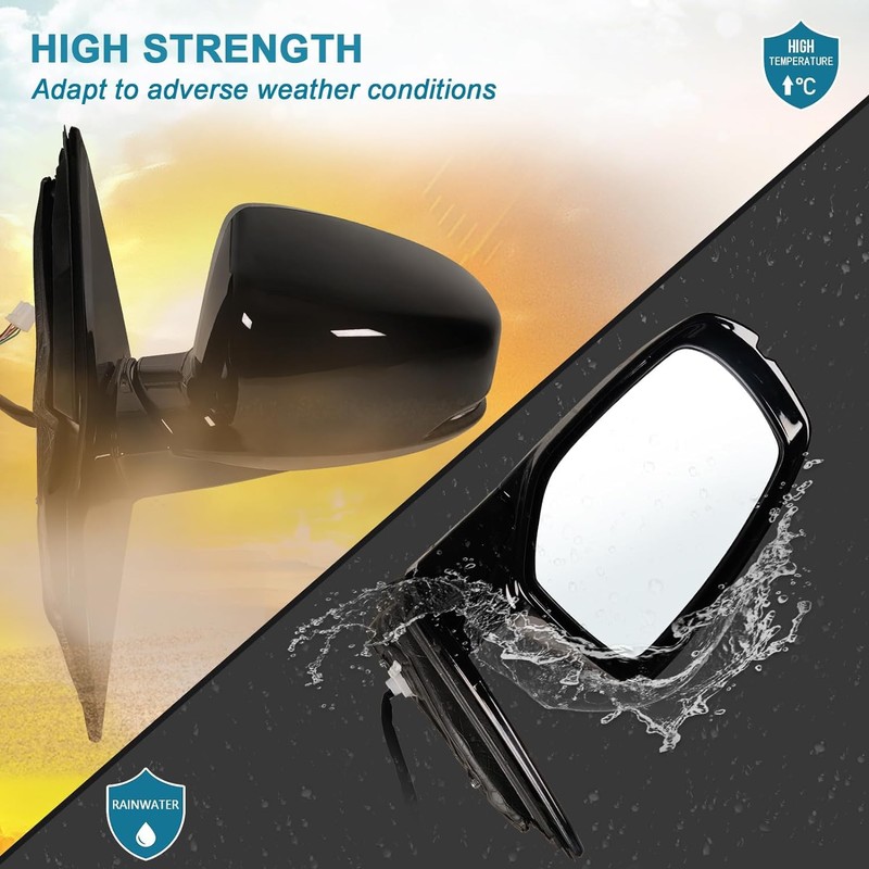 Lqito Left Driver side mirror Fits 2013-2017 Honda accord Honda