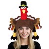 Dkomekii Plush Turkey Hat, Funny Turkey Headwear for Thanksgiving Night