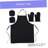 Vaguelly 1Set Cooking Apron with Heat Resistant Oven Mitts and