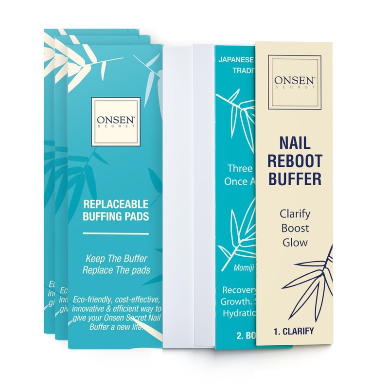 Onsen Secret Nail Buffer Block Replacement Pads - 3 Way