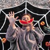 Breling Spiderweb-Shaped Beach Blanket 60 x 60 Inch Summer Halloween