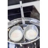 KitchenCraft Double Egg Poacher Cups Non-Stick, 2 Egg Poacher, 13