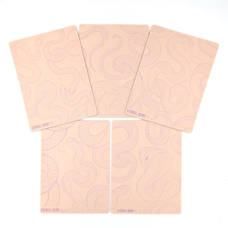 Pre-Printed Tattoo Practice Skins with Stencils | 3mm Fake Skins