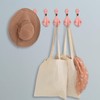 Yaocom 6 Pcs Cast Iron Flamingo Wall Hook Pink for