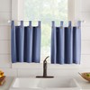 Elrene Home Fashions Tucker Solid Button Tier Window Curtains for