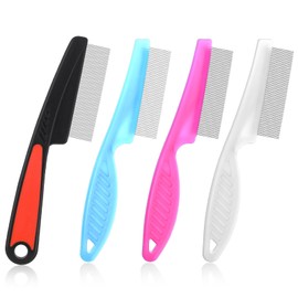 IANFAN 4 Pcs Stainless Steel Dandruffs Comb, Fine Tooth Psoriasis Comb Metal Lice Combs Dandruff Remover Scalp Combs for Dandruff, Lice, Thick, Dry, Curly Hair