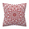 Set of 4 Luxton Red Cushion Covers Home Decor Square