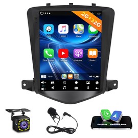 CarPlay Android Auto Car Audio - Android 14.0 Double Din Car Stereo Multimedia Receiver 9.7 Inch Touch Screen Radio with GPS Bluetooth ＆ Backup Camera for Chevy Cruze 2009-2015