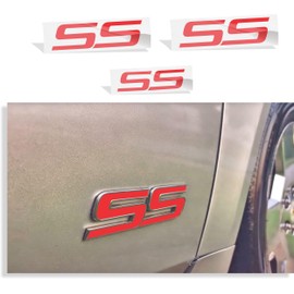 Reflective Concepts Reflective Concepts SS Emblem Overlay Decal Stickers Set of 3-06-07 Monte Carlo SS - (Color: Gloss Red)