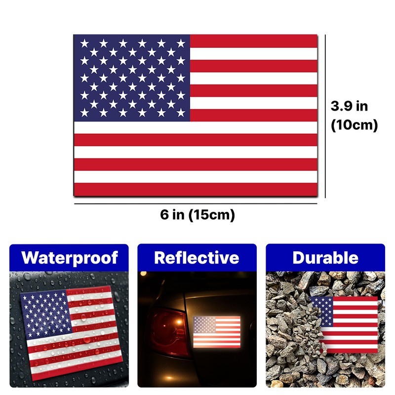 GEEKBEAR American Flag Magnet for Car Decal, Truck Vehicle -