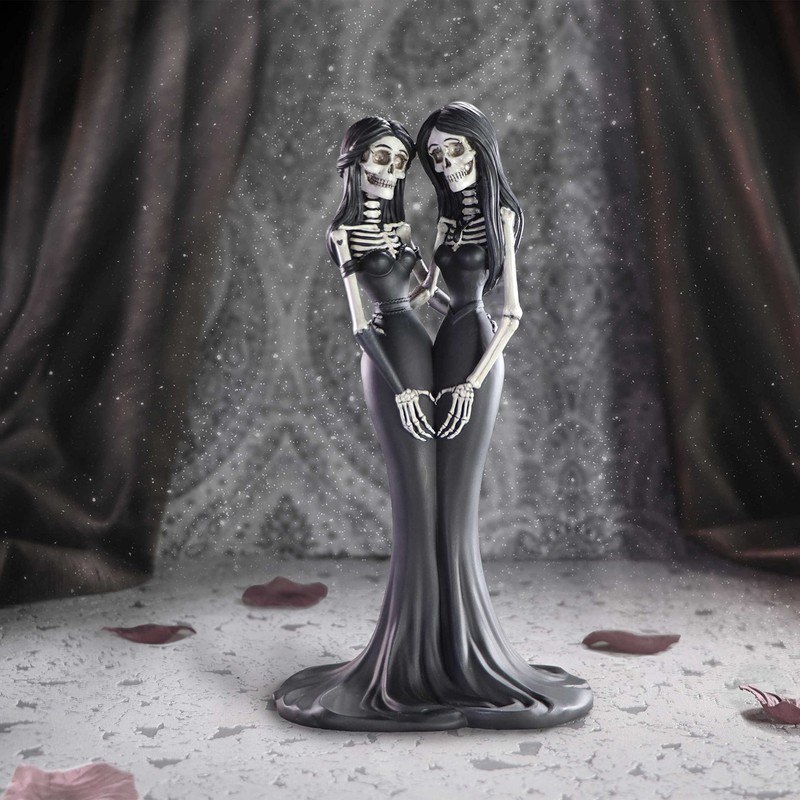 Nemesis Now Eternal Sisters 24cm, Resin, Gothic Wedding Giftware, Skeleton