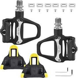 URHELP Rennradpedale,Cleats und Montagematerial,Klickpedale Rennrad,Selbstklingelpedale mit Stollen Fahrradpedalen Reparaturersatz, für MTB Gravel SDS Klickpedale,Langstreckenfahrt,Outdoor