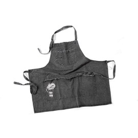Pincy Denim Apron, Unisex Adjustable Bib Apron with Pockets for Cooking Kitchens