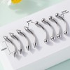 Oufer 16G 8/10MM 8PCS Balls and Spikes Rook Eyebrow Ring