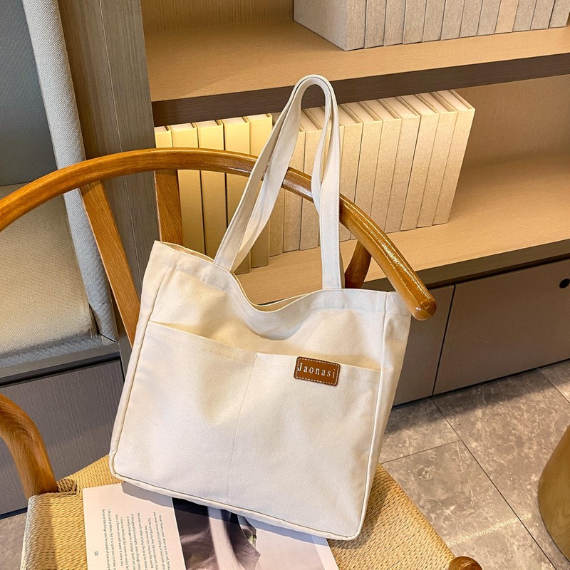 Jaonasi Canvas Tote Bag A4 Large Capacity Canvas Tote Bag