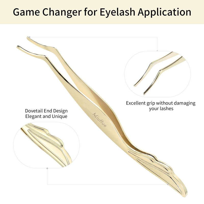Miuffue Lash Applicator Tool DIY False Eyelash Applicator Tool Stainless