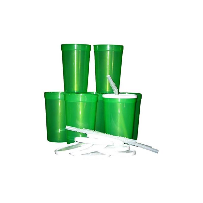 Talisman, 20 Ounce Plastic Drinking Glasses, Lids and Straws, 14