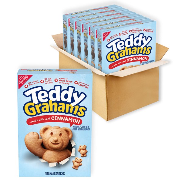 Teddy Grahams Cinnamon Graham Snacks, 6 - 10 oz Boxes