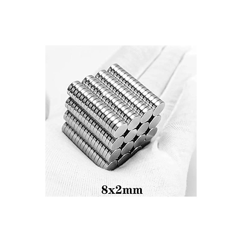 kkhouse 100PCS 8x2mm Magnet 8mmx2mm Round Magnet 8x2mm Magnetic Disc