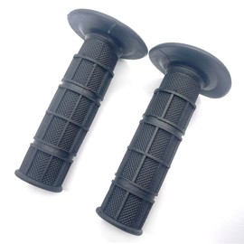 NuoZun 22MM 7/8" Universal Non Slip Rubber Handle Grip 1" 24mm Motorcycle Handlebar Grips Bar End for Honda Yamaha Suzuki Kawasaki Polaris Arctic Cat Off Road Dirt Bike (Black)