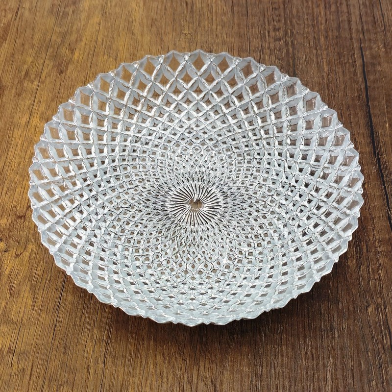 Red Pomegranate PAVO Gilded Glass Soup Plate Set