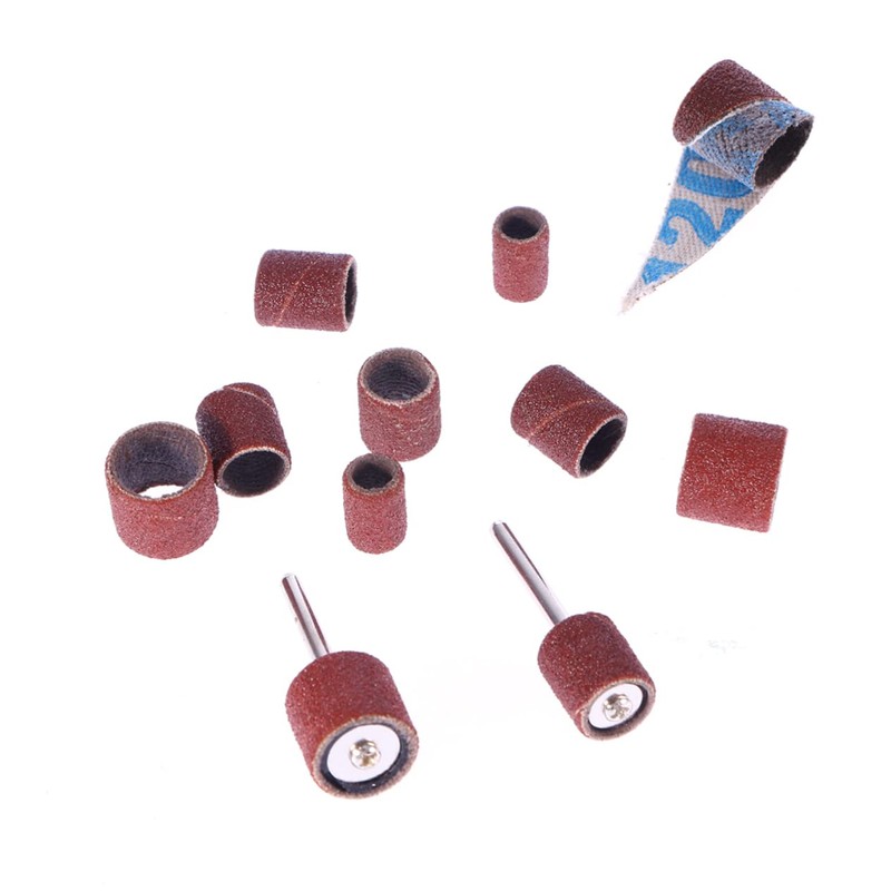 ULTECHNOVO 306pcs Sanding Drum Bands Nail Drill Kit Includes Sleeves